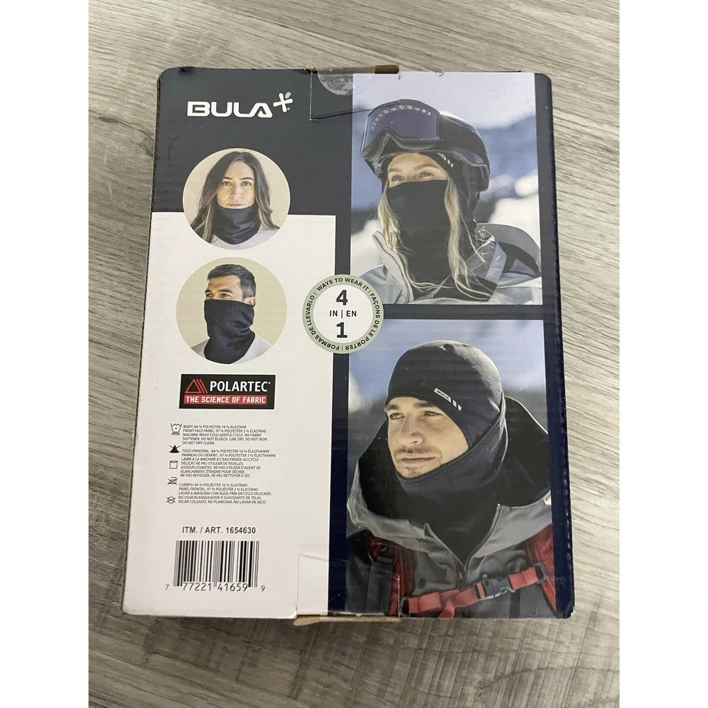 BULA Covertible Balaclava Ski Mask Winter Face Cover, Black, 2 Pack - Picture 4 of 6